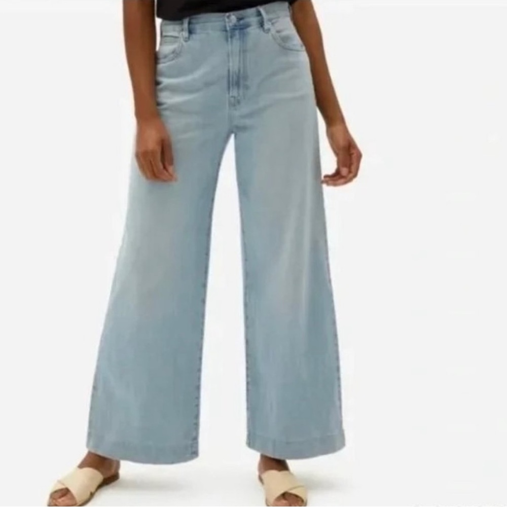 Everlane Wide Leg Summer Light Wash Jean High Waist 29 EUC 8 High Rise